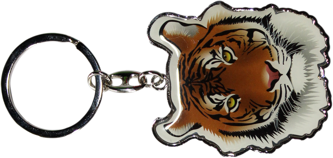 Metal Keychain Tiger