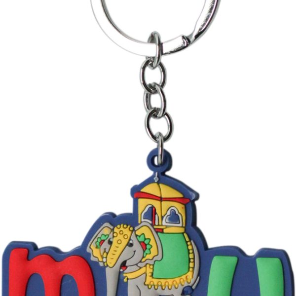 Metal Keychain Mysuru Rubber Green