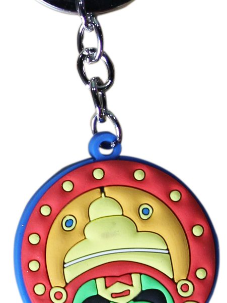 Metal Keychain Folk dancec rubber