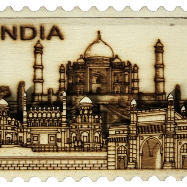MDF Fridge Magnet India Stamp