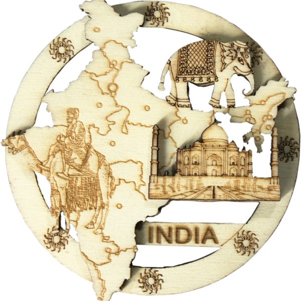 MDF Fridge Magnet indiia Map