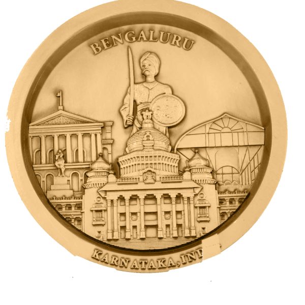 Metal wall Hangiing Plate Bengaluru Kempegowda