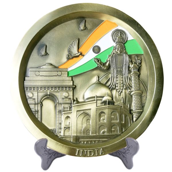 Metal wall Hangiing Plate India Flag